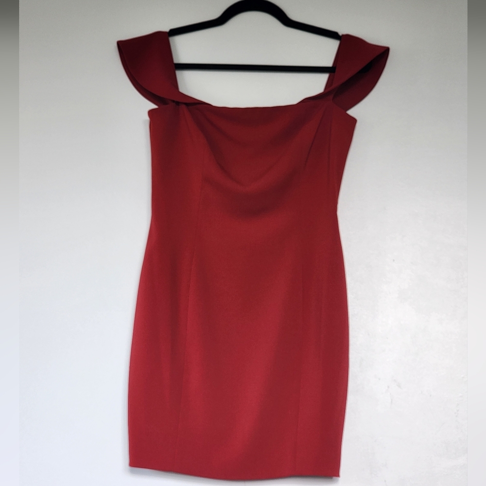 NWOT Jay Godfrey Off The Shoulder Scarlet Red Dress